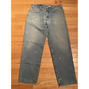 Levi’s 550 Relaxed Fit Med. Wash Distressed Straight Leg Jeans Men’s Size 36x32